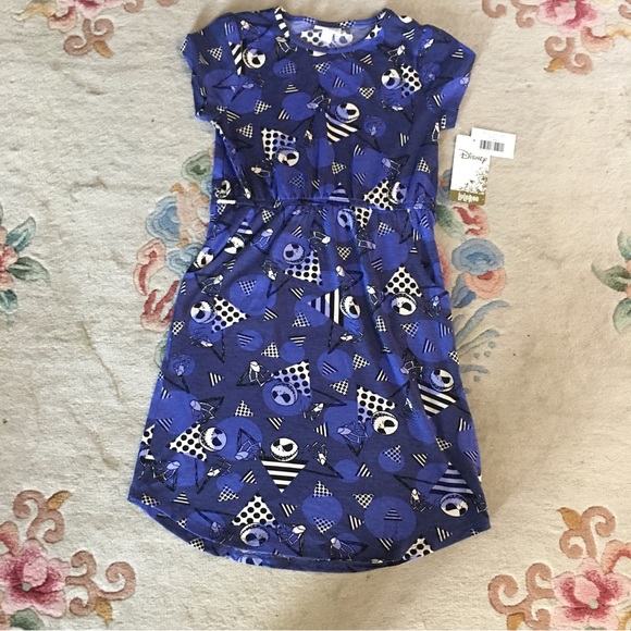NWT Lularoe Nightmare Before Christmas Kids Mae 12 + New Nightmare Leggi… - Picture 2 of 9